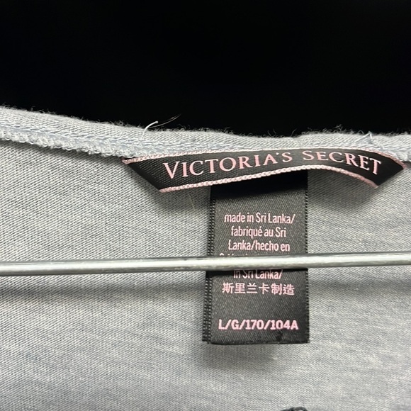 VICTORIA’S Secret- gray shirt with black designs and flutter sleeves - Picture 2 of 4